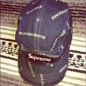 Rare supreme denim strap hat.
